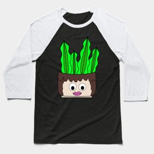 Cute Cactus Design #203: Succulent In Pretty Girl Pot Baseball T-Shirt